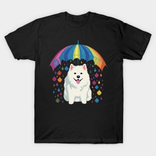 Samoyed Rainy Day With Umbrella T-Shirt